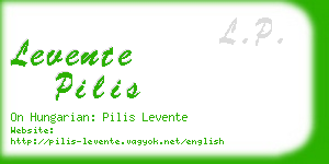 levente pilis business card